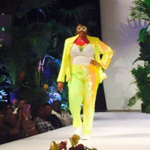 Gwen on runway - yellow