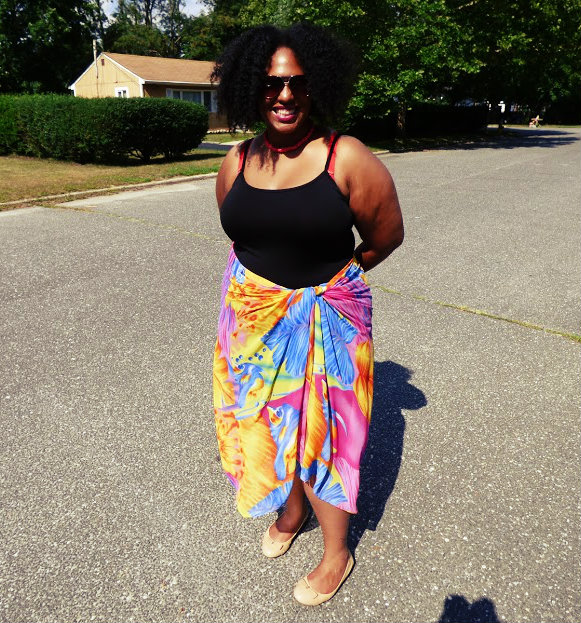 plus size knot skirt