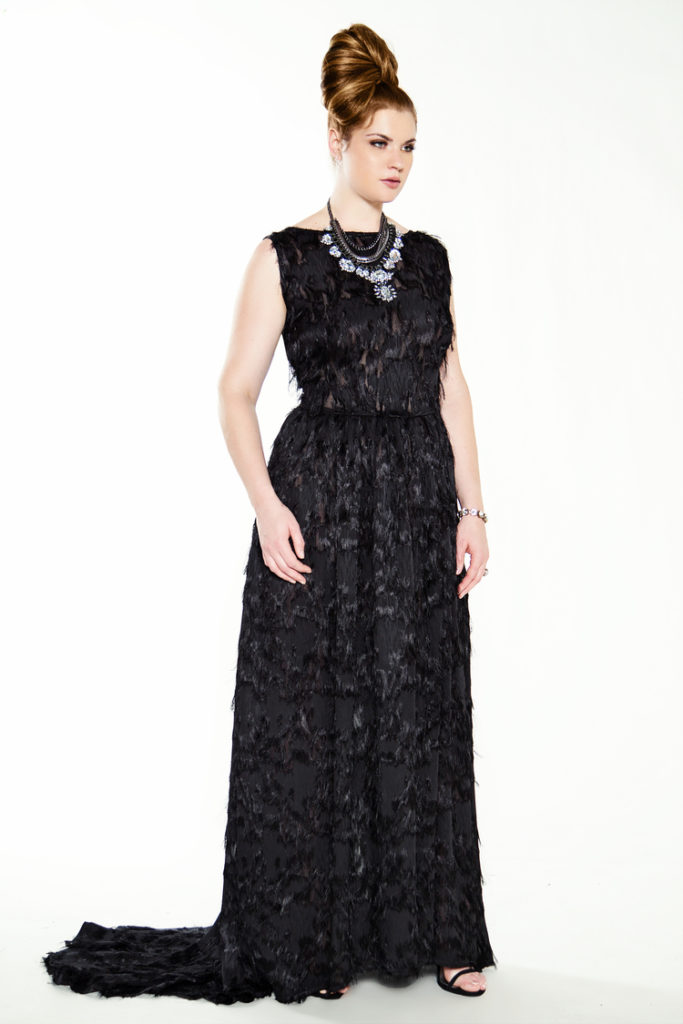 JIBRI Black Whispy Bridal Gown